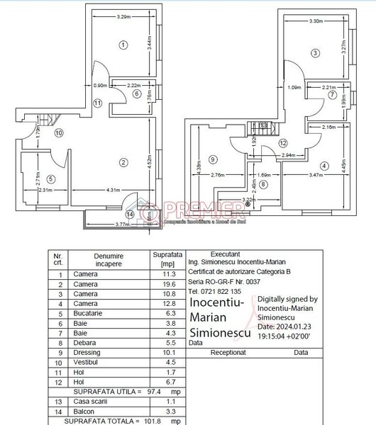 Berceni - Metrou Aparatorii Patriei - 4 camere duplex